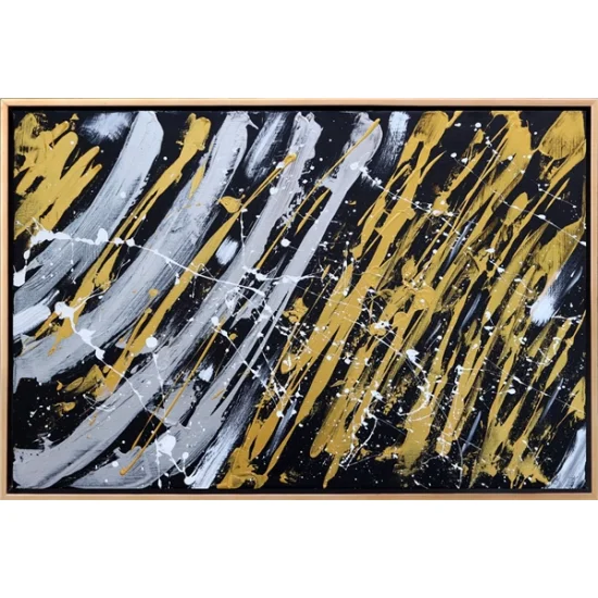 Siyah Soyutluğun Simgesi Yağlı Boya Tablosu