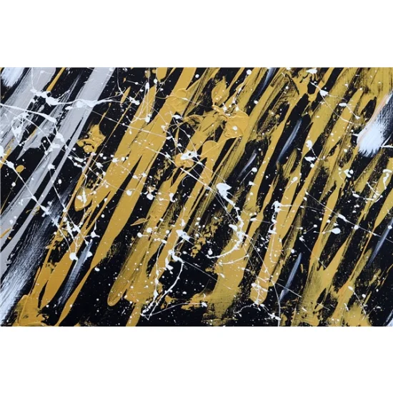 Siyah Soyutluğun Simgesi Yağlı Boya Tablosu