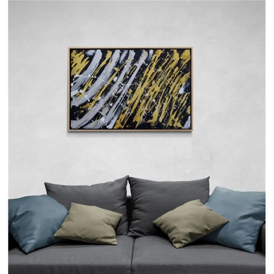 Siyah Soyutluğun Simgesi Yağlı Boya Tablosu