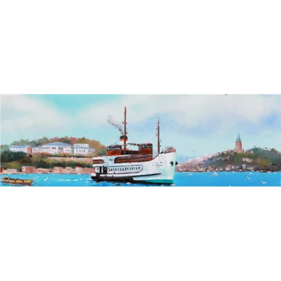 Şehir Hatları ve İstanbul Yağlı Boya Tablosu