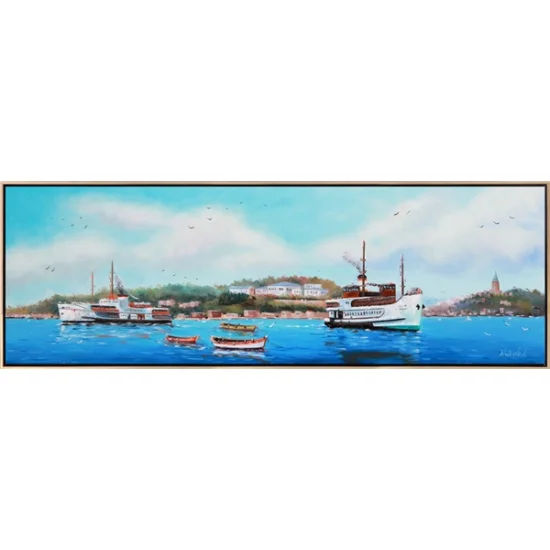 Şehir Hatları ve İstanbul Yağlı Boya Tablosu