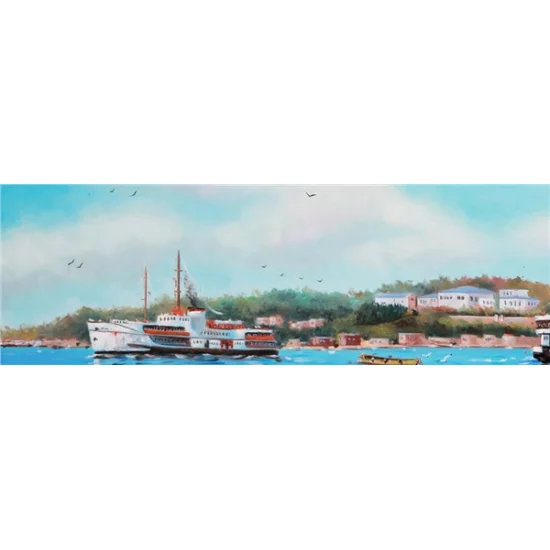 Şehir Hatları ve İstanbul Yağlı Boya Tablosu