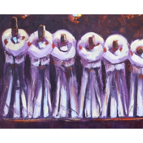 Saluting Whirling Dervishes Oil Painting | Simurg Art Gallery