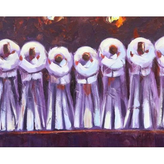 Saluting Whirling Dervishes Oil Painting | Simurg Art Gallery