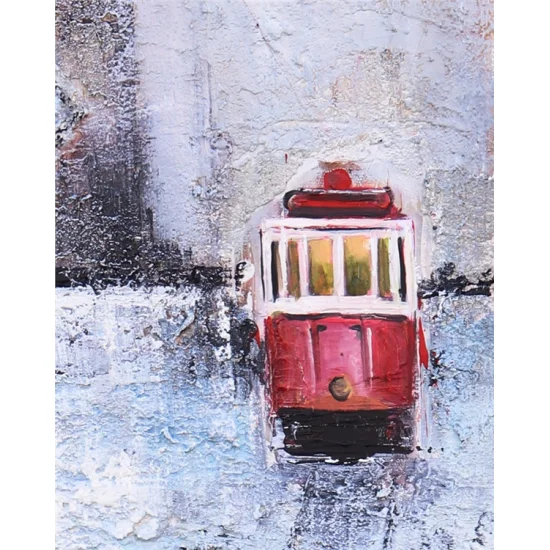 Istiklal Under the Umbrella Oil Painting