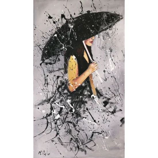Umbrella Girl Oil Painting