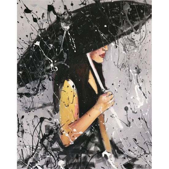 Umbrella Girl Oil Painting