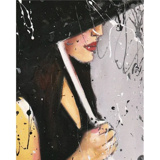 Umbrella Girl Oil Painting