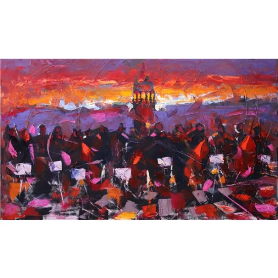 Symphony of Istanbul Sunset Oil Painting