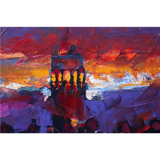 Symphony of Istanbul Sunset Oil Painting