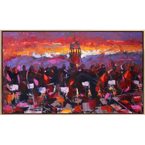 Symphony of Istanbul Sunset Oil Painting