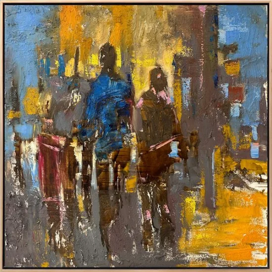 Modern İnsanların Dünyası Yağlı Boya Tablosu