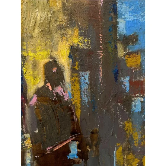 Modern İnsanların Dünyası Yağlı Boya Tablosu