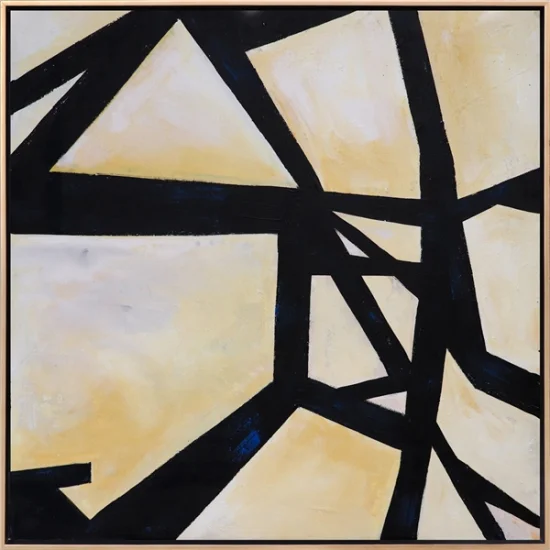 Soyut Çizgiler Yağlı Boya Tablosu