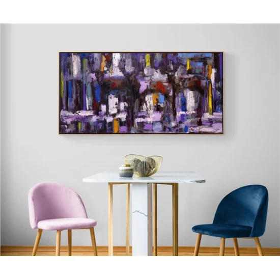 Renkli Soyutlamalar Yağlı Boya Tablosu