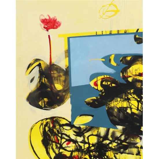 Yellows Chaos of Black Oil Painting