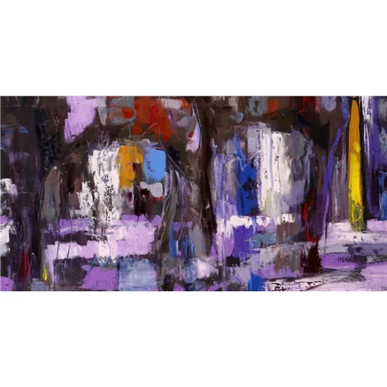 Renkli Soyutlamalar Yağlı Boya Tablosu