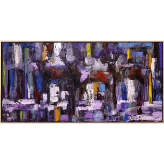 Renkli Soyutlamalar Yağlı Boya Tablosu