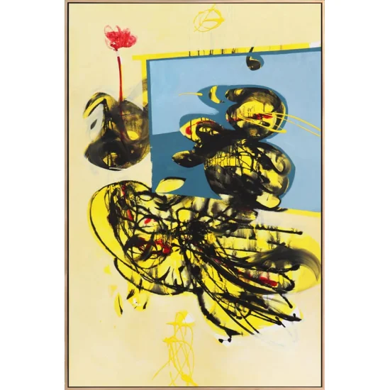 Yellows Chaos of Black Oil Painting