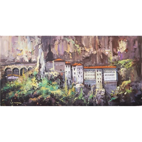 Sümela Manastırı Yağlı Boya Tablosu