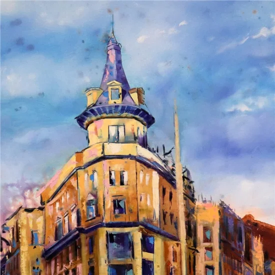 Tarihi Anıt Yapılar Yağlı Boya Tablosu