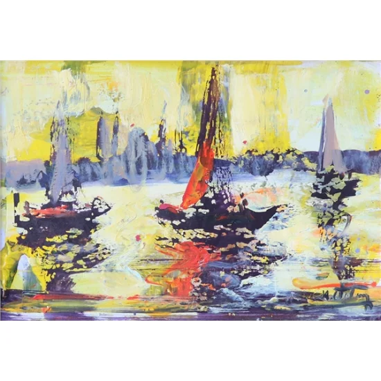 Boat Adventure Oil Painting