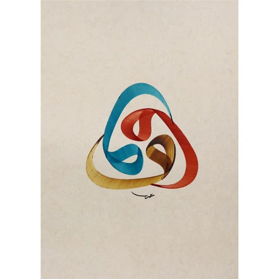 Üç Renkli Vav | Hat Sanatı