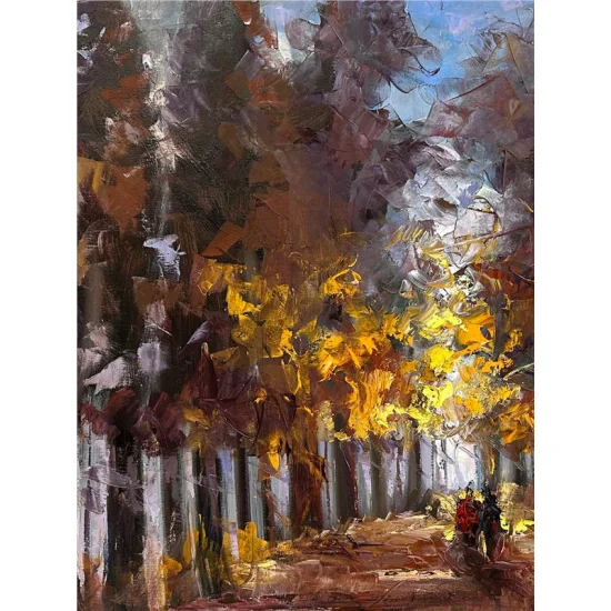Sonbahar Düşlerin İklimi Yağlı Boya Tablosu