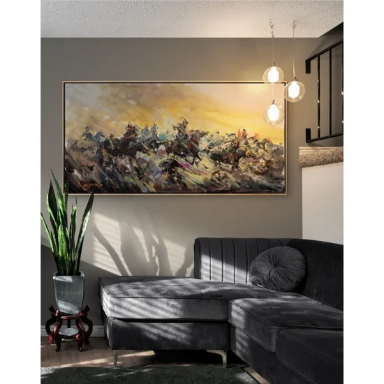 Varolma Savaşı Yağlı Boya Tablosu