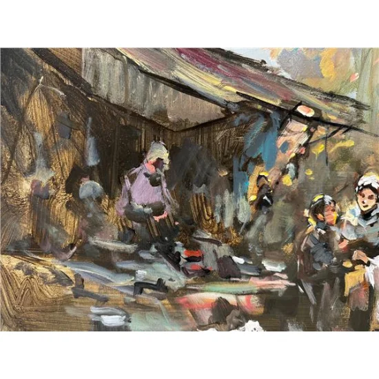 Yaylada İmece Yağlı Boya Tablosu