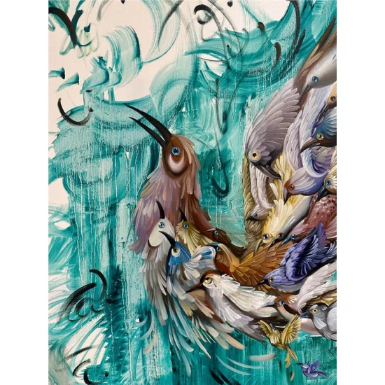 Simurgs Tale Oil Painting