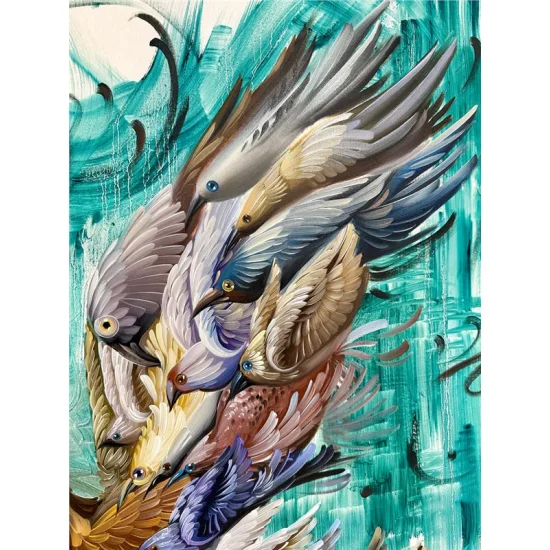 Simurgs Tale Oil Painting