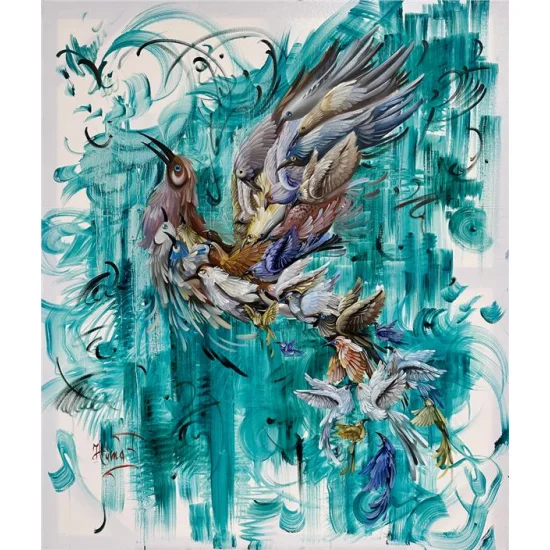 Simurgs Tale Oil Painting