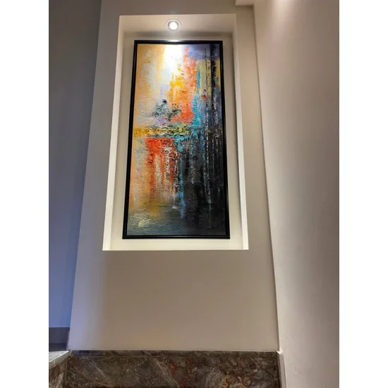 Spatula ile Yapıt Siparişe Özel Soyut Yağlı Boya Tablo