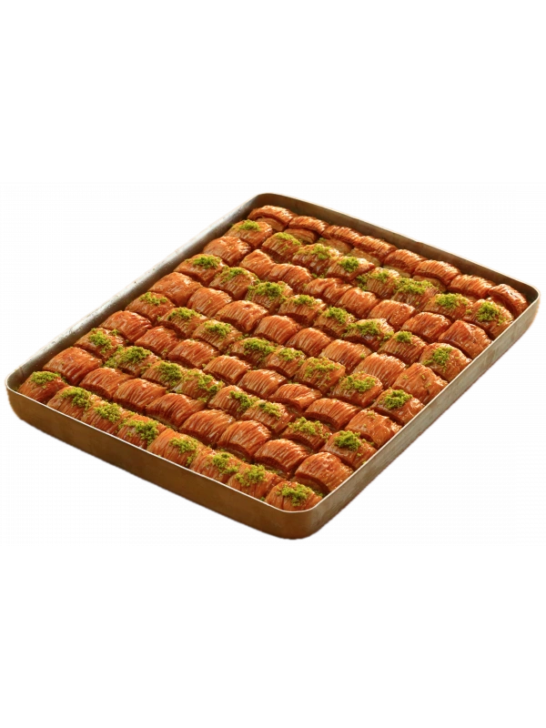 1 Tepsi Antep Fıstıklı Tereyağlı ve Cevizli Hışır Baklava
