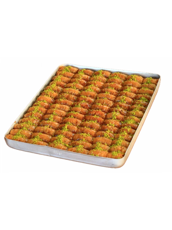 Tepsi Antep Fıstıklı Cevizli Sarı Burma (Yaklaşık 3.300 gram)