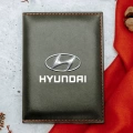 Hyundai Logolu Termo Deri Ruhsat Kabı