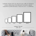 Minimalist Doğal Ahşap Çerçeveli 3 lü Tablo