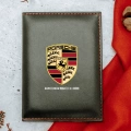 Porsche Logolu Termo Deri Ruhsat Kabı