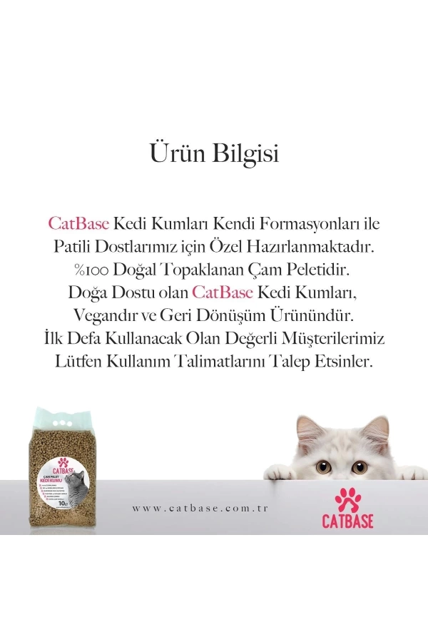 Topaklanan Doğal Çam Peleti Kedi Kumu ( 10 LİTRE / 4 KG )