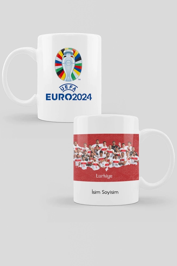 Euro 2024 Avrupa Şampiyonası Türkiye Milli Takım Tasarımlı Kupa Bardak