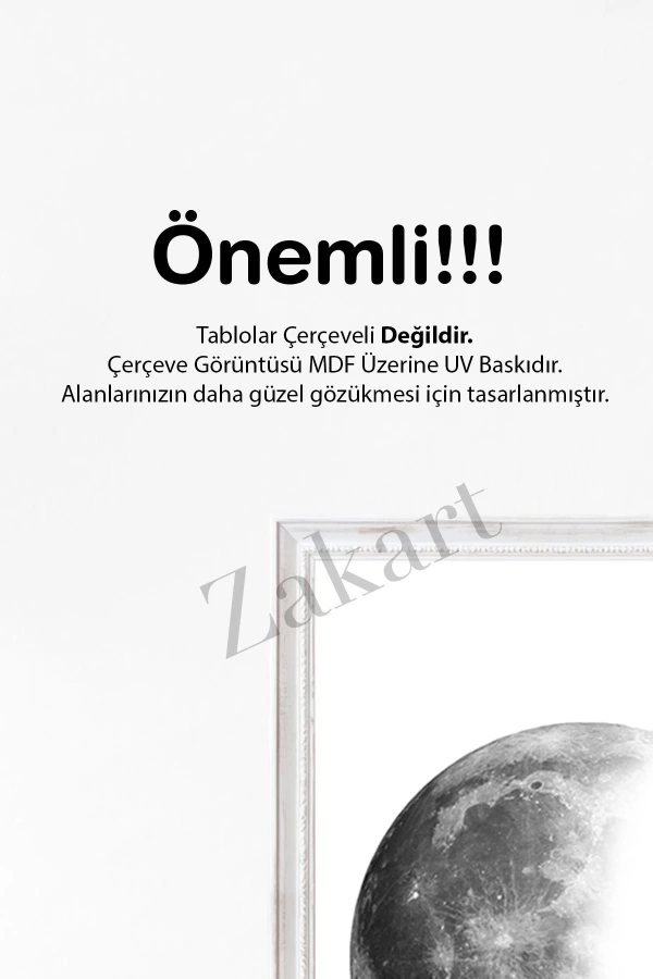 Soyut 3 Parça Çerçeve Görünümlü Mdf Tablo Seti