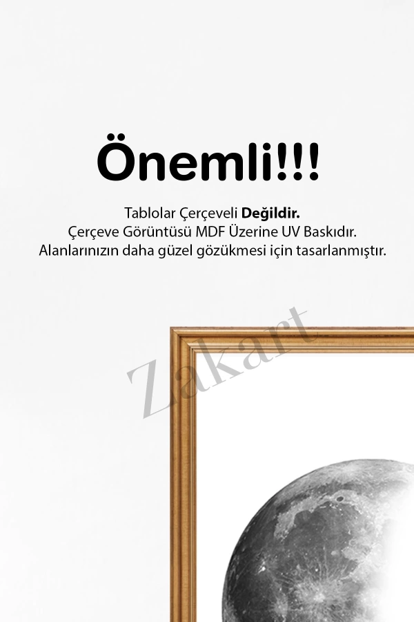 Soyut 3 Parça Çerçeve Görünümlü Mdf Tablo Seti