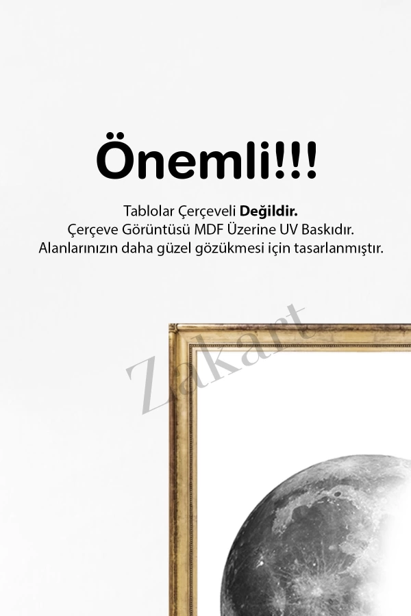 Soyut 3 Parça Çerçeve Görünümlü Mdf Tablo Seti