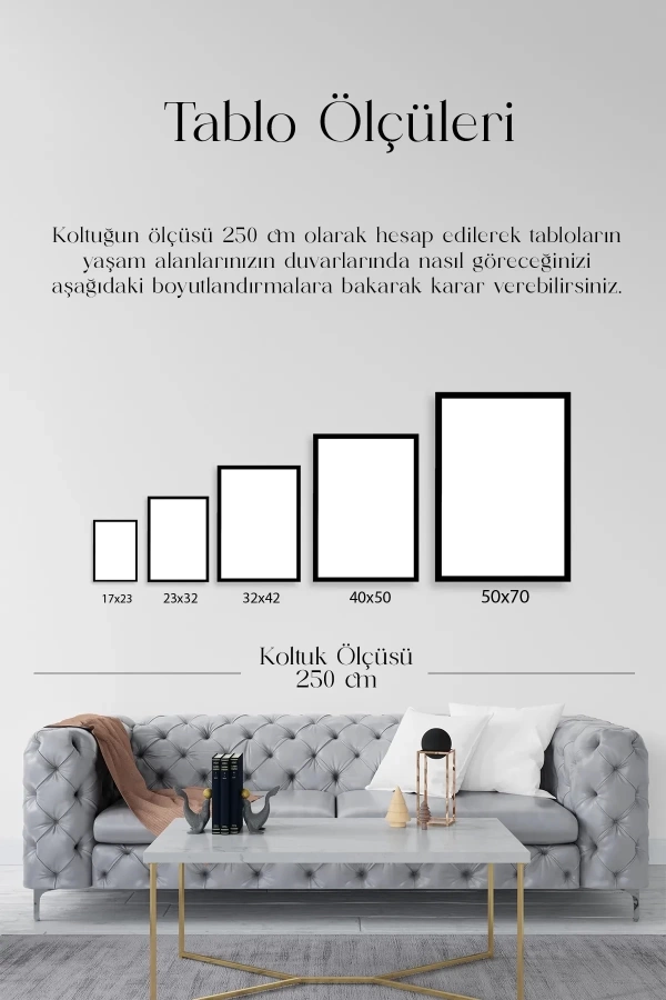 Kahve Köşesi Doğal Ahşap Çerçeveli Tablo 03-6