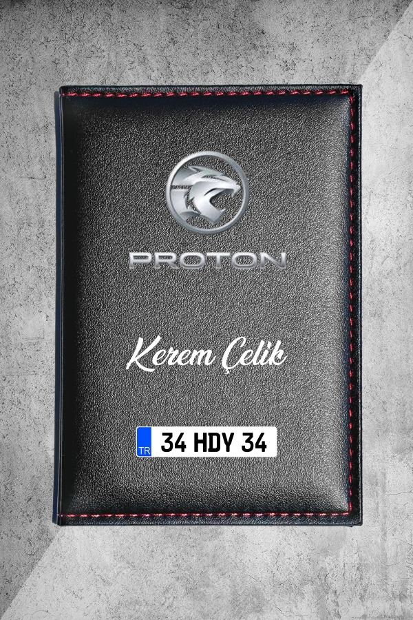 Kişiye Özel Proton Logolu Termo Deri Ruhsat Kabı