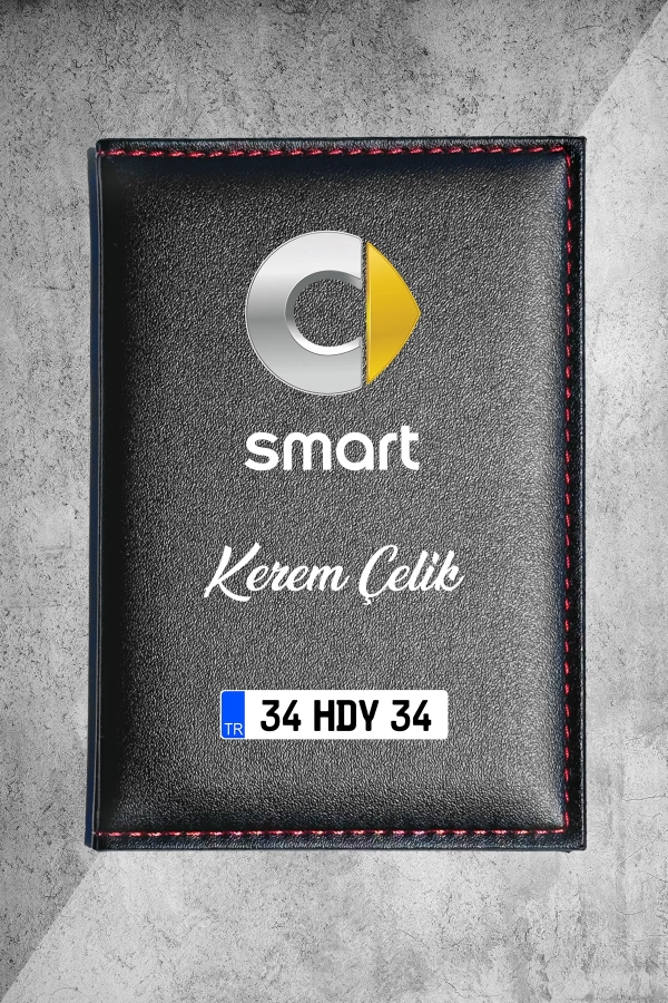 Kişiye Özel Smart Logolu Termo Deri Ruhsat Kabı