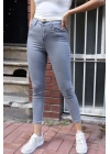 Yüksek Bel Skinny Jean Pantolon - GRİ