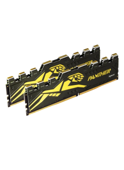 Apacer Panther Black-Gold 16GB (2x8GB) 3200Mhz CL16 DDR4 Gaming Ram (AH4U16G32C28Y7GAA-2)