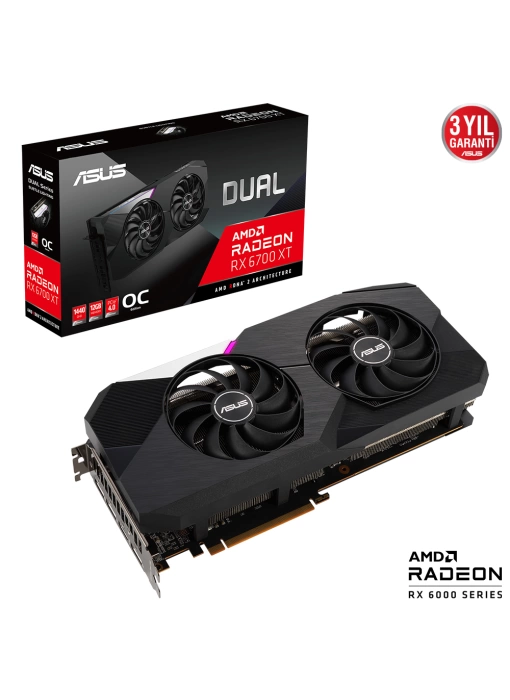 ASUS DUAL-RX6700XT-O12G 12GB GDDR6 HDMI DP 192Bit